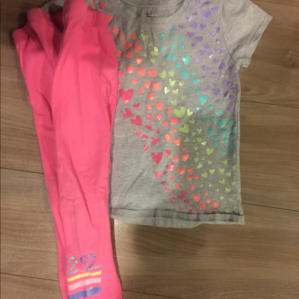 Girls heart matching outfit